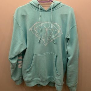 Turquoise diamond hoodie M